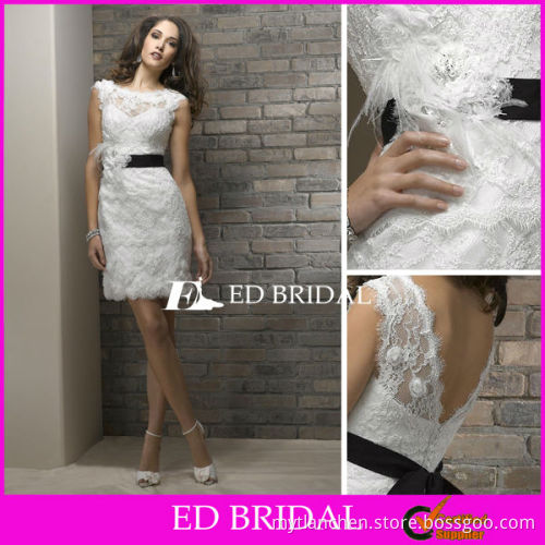 2013 New Arrival Fashion Black and White Sexy Short Knee length lace for woman Cocktail Dress